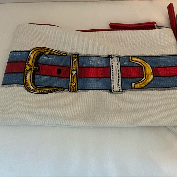 Brighton 2019 "In Love We Trust" 3pc Canvas Tote Bag & 2 Matching Pouch Set NWT - Picture 3 of 16